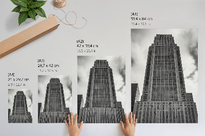 Plakat z teksturą płótna Minimalistyczny wieżowiec harmonia surowość
