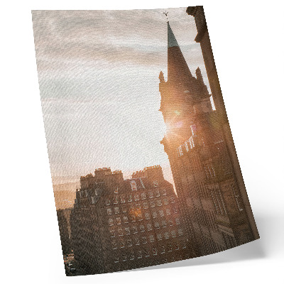 Plakat na płótnie Architektura ciepłe odcienie zachód słońca