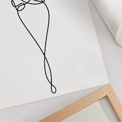 Plakat ścienny minimalistyczny wzór z parą i linią serca