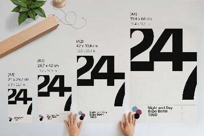 Plakat z teksturą płótna Expo Berlin