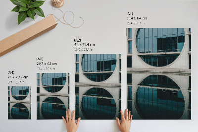Plakat ścienny Nowoczesna architektura szklane odbicie budynku