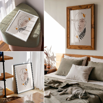 Nowoczesna grafika na płótnie Portret boho