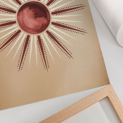 Plakat ścienny Styl boho promienne słońce ciepłe tonacje