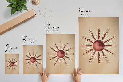 Plakat ścienny Boho słońce