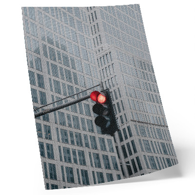 Plakat ścienny Wysokie wieżowce szklane intensywna czerwień