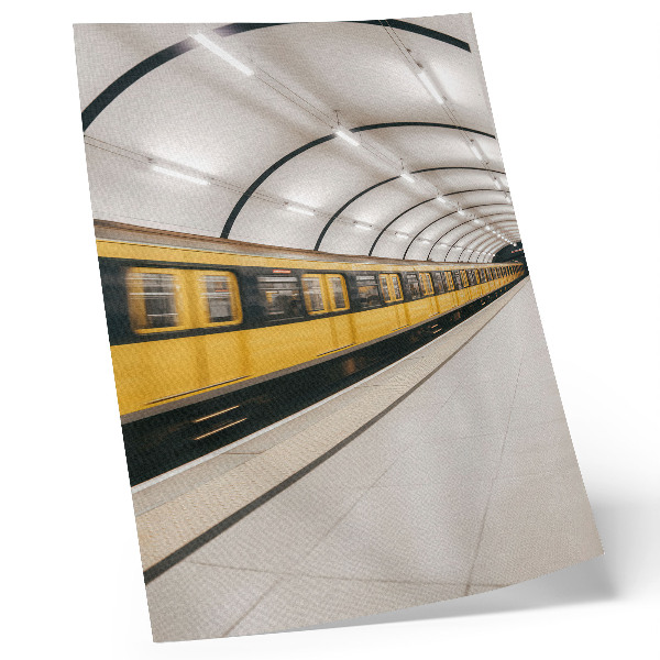 Plakat z teksturą płótna Nowoczesne metro łagodne linie dynamiczność