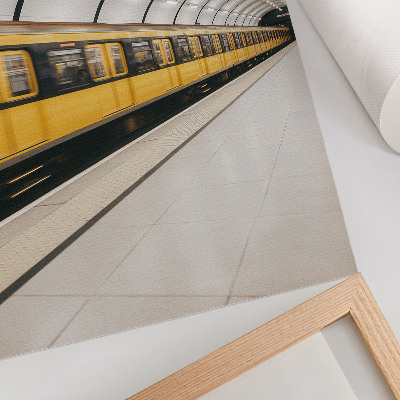 Plakat z teksturą płótna Szybkie metro
