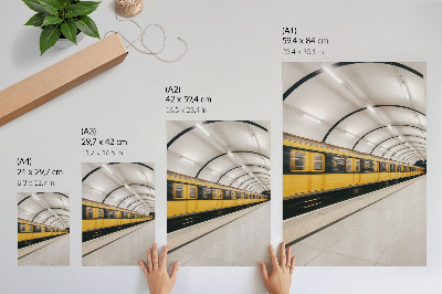 Plakat z teksturą płótna Nowoczesne metro łagodne linie dynamiczność