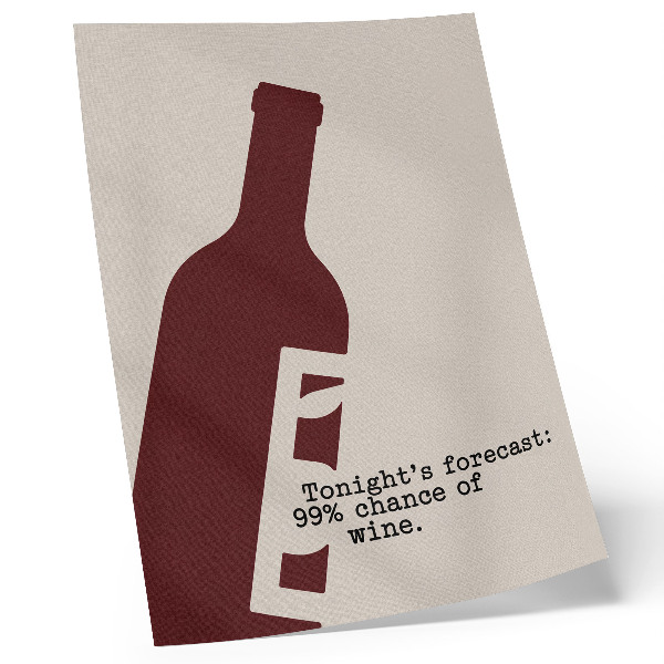 Plakat ścienny Wino wieczór