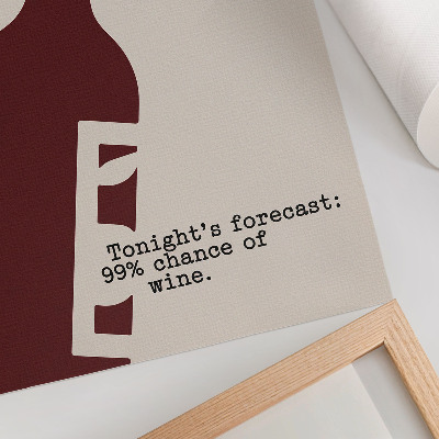 Plakat ścienny Wino wieczór