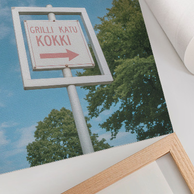 Nowoczesna grafika na płótnie Znak kierunku
