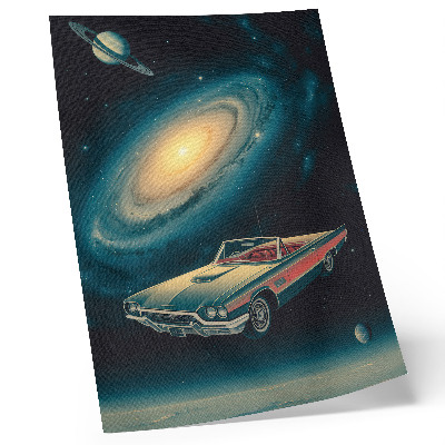 Plakat ścienny Auto w kosmosie fantastyczne połączenie