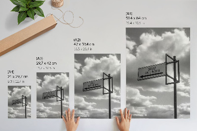 Plakat z teksturą płótna Minimalizm drogi