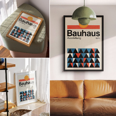 Plakat na płótnie Grafika Bauhausu z pomarańczowym akcentem
