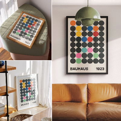 Nowoczesna grafika na płótnie Bauhaus abstrakcja