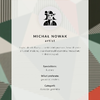 Nowoczesna grafika na płótnie Bauhaus abstrakcja