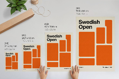 Plakat z teksturą płótna Minimalistyczny plakat