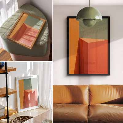 Nowoczesna grafika na płótnie Geometryczna architektura kolory harmonia przestrzeń