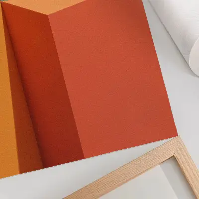 Nowoczesna grafika na płótnie geometryczna architektura z harmonijną kolorystyką przestrzeni