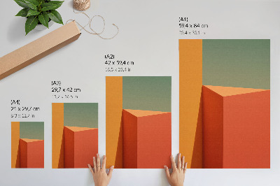 Nowoczesna grafika na płótnie Geometryczna architektura kolory harmonia przestrzeń