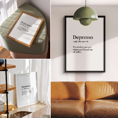 Plakat z teksturą płótna Depresso definicja