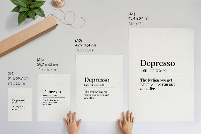 Plakat z teksturą płótna Depresso definicja