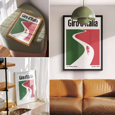 Plakat na płótnie w dynamicznym minimalistycznym stylu z kontrastowymi kolorami