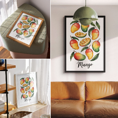 Plakat z teksturą płótna Egzotyczne mango