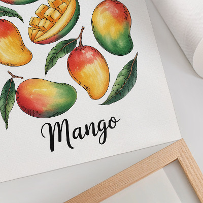 Plakat z teksturą płótna Egzotyczne mango