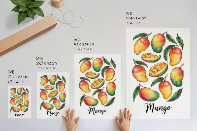 Plakat z teksturą płótna Egzotyczne mango