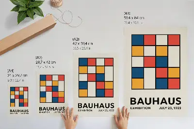 Plakat na płótnie z geometrycznymi kształtami w minimalistycznym stylu