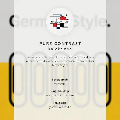 Plakat ścienny styl Bauhaus z geometryczną prostotą