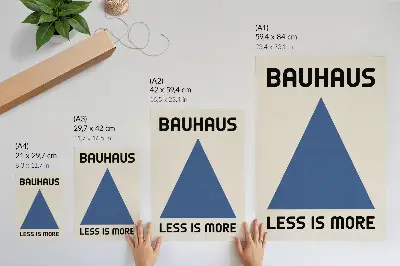 Plakat ścienny styl Bauhaus z geometryczną prostotą