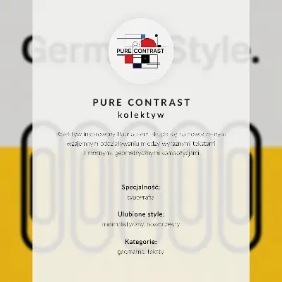 Plakat ścienny styl Bauhaus z geometryczną prostotą