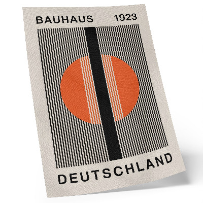 Plakat z teksturą płótna Bauhaus plakat