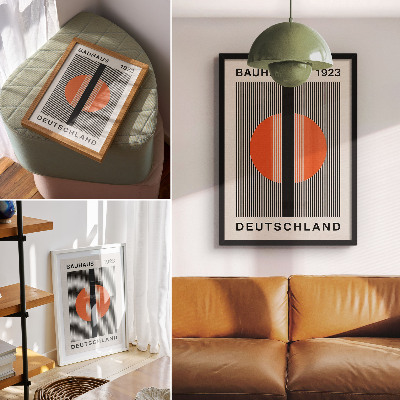 Plakat z teksturą płótna Bauhaus plakat
