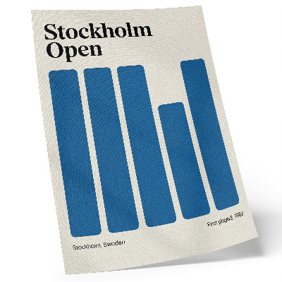 Plakat z teksturą płótna Stockholm Open