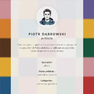 Minimalistyczna grafika z niebieskimi prostokątami plakat z teksturą płótna