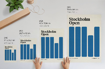 Plakat z teksturą płótna Stockholm Open