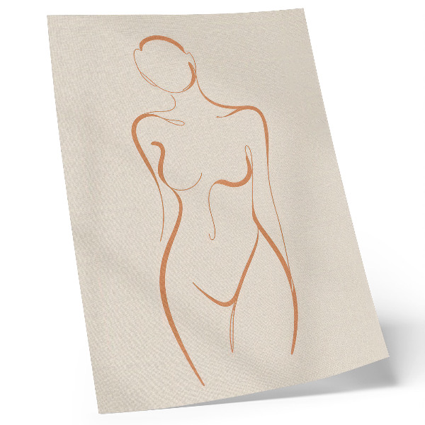 Plakat na płótnie Minimalistyczny kontur kobiety kompozycja elegancja