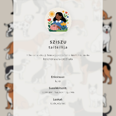 Plakat z teksturą płótna Ilustracja psów
