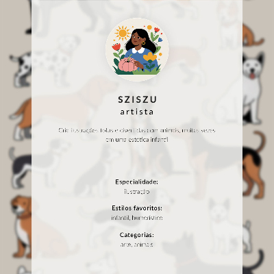 Plakat z teksturą płótna Ilustracja psów