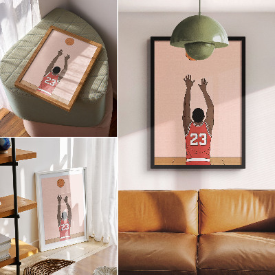 Nowoczesna grafika na płótnie Koszykarz nr 23