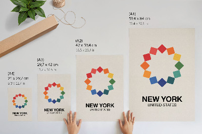 Plakat ścienny Geometryczny wzór w żywych kolorach
