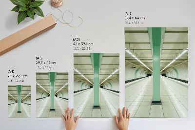 Plakat z teksturą płótna Metro tunel