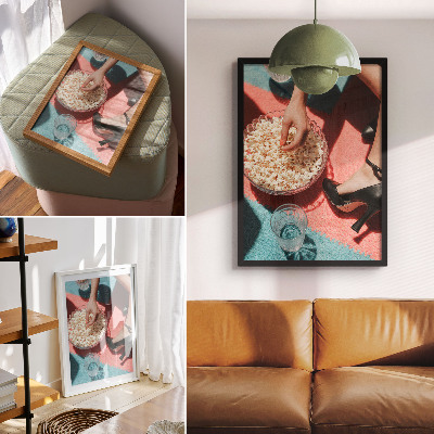 Nowoczesna grafika na płótnie Popcorn retro