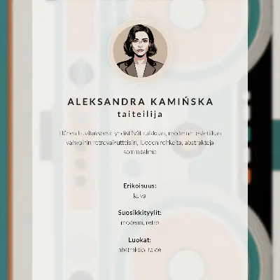 Plakat z teksturą płótna w stylu retro z wyrazistymi kształtami i kontrastami