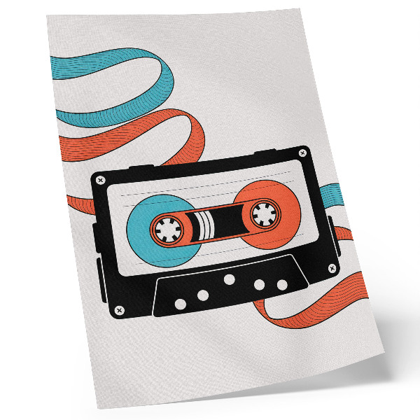 Plakat na płótnie Retro kaseta pop-artowa kolorowe nacechowanie
