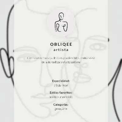 Plakat na płótnie minimalistyczny szkic z konturem twarzy w nowoczesnym stylu