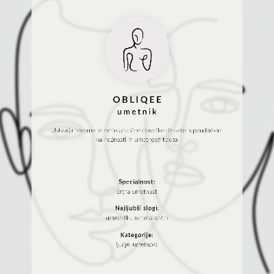 Plakat na płótnie Minimalistyczny kontur twarzy nowoczesny szkic
